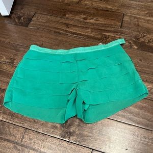 Green dress shorts